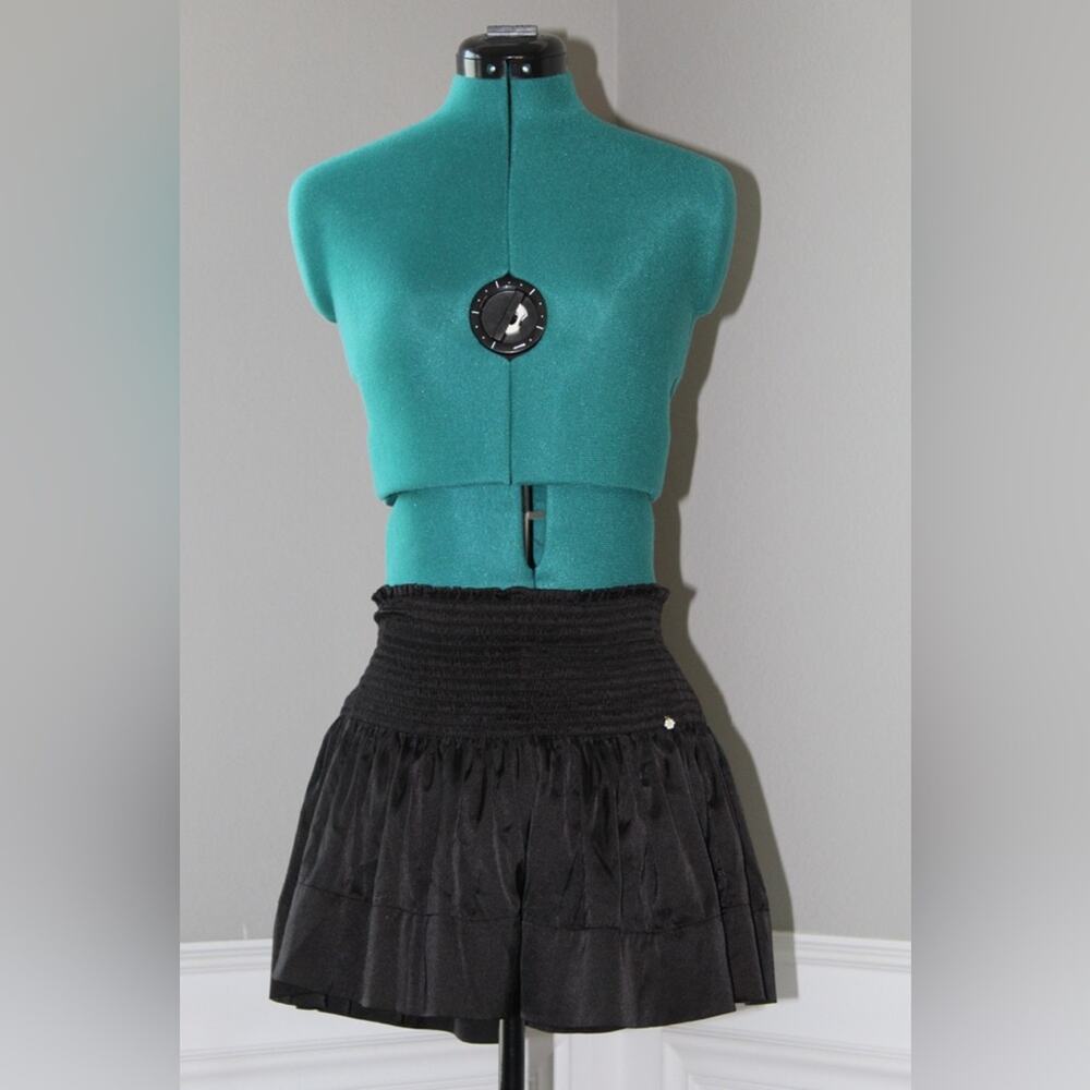 NATURAL LIFE Black Skater Mini Skort with Ruffled Hem